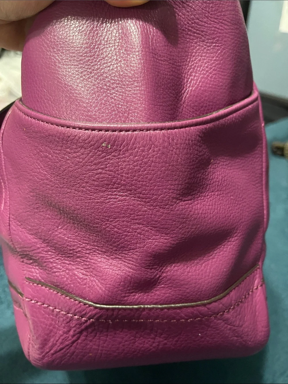 Coach Carrie Purple Leather Shoulder Bag See Photos